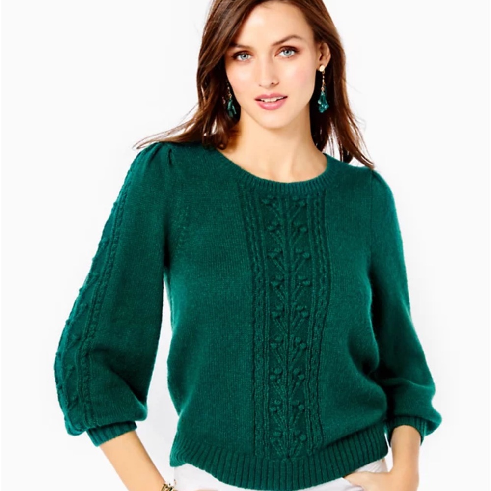NWT Lilly Pulitzer Cleme sweater hosts green size small